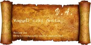 Vagyóczki Anita névjegykártya