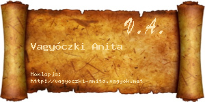 Vagyóczki Anita névjegykártya