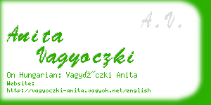 anita vagyoczki business card